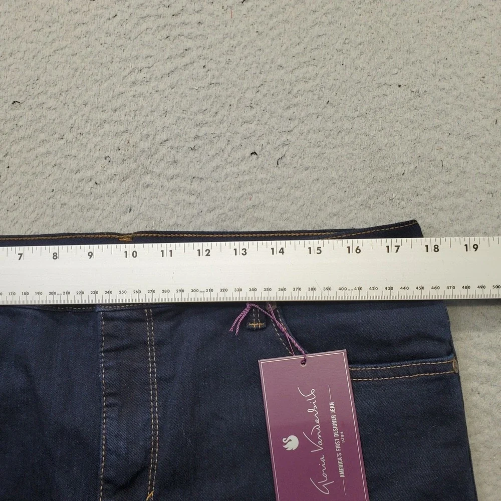 Gloria Vanderbilt Amanda Tapered Leg Jeans Womens 16P Blue Denim Classic Rise